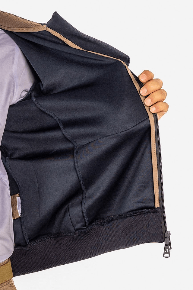 FELPA/GIACCHINO ELASTICIZZATO IN JERSEY CON ZIP 