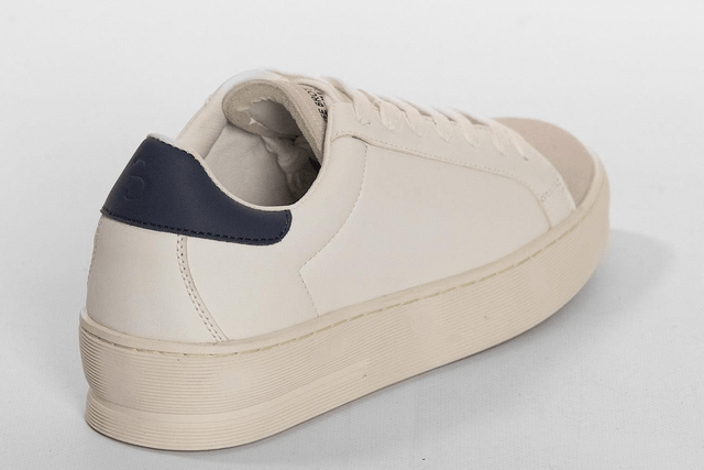 SNEAKER BIANCA CON PUNTALE EFFETTO CAMOSCIO