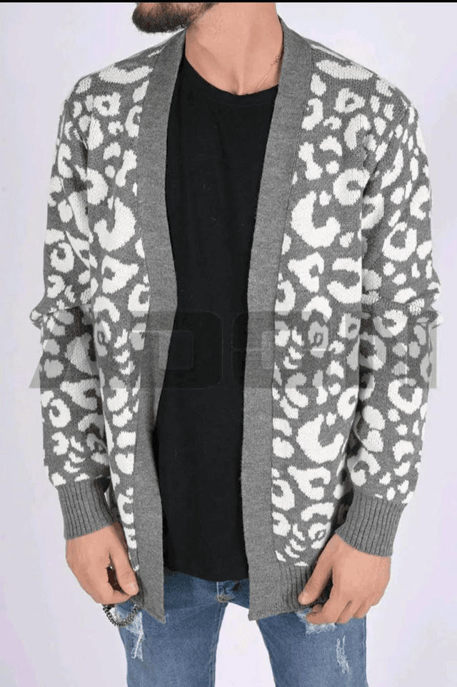 CARDIGAN MACULATO NERO/BIANCO ART HE548
