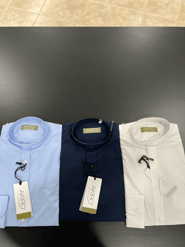 CAMICIA COREANA MERY AKIRO&#039; TINTA UNITA